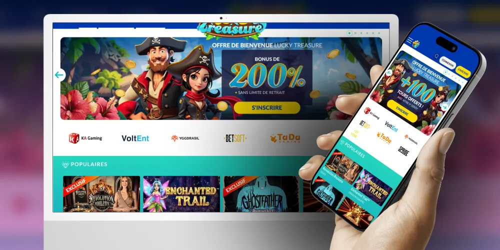 Connectez-vous à votre compte Lucky Treasure