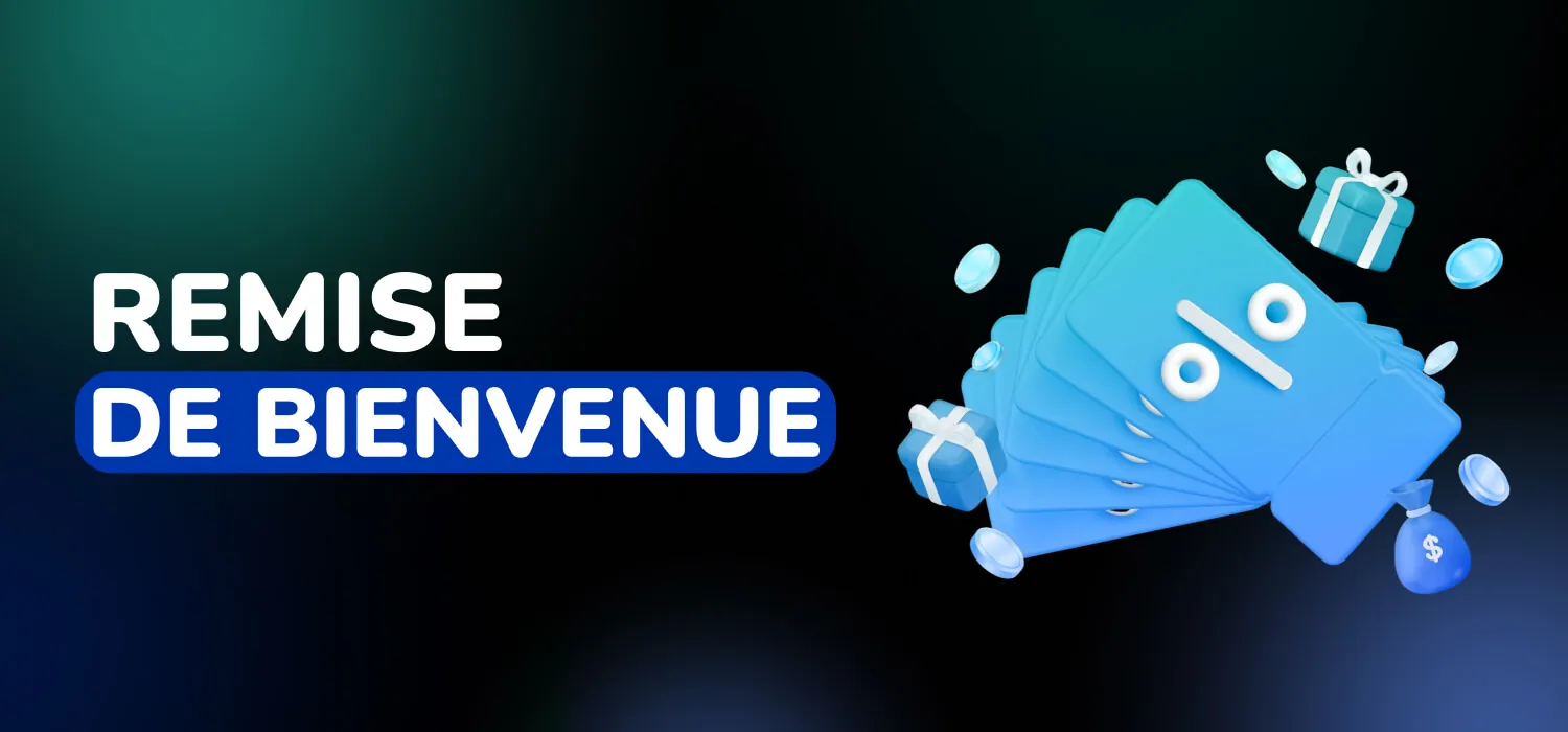 50% de remise de bienvenue